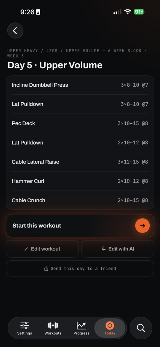 Raw capture: a day's plan