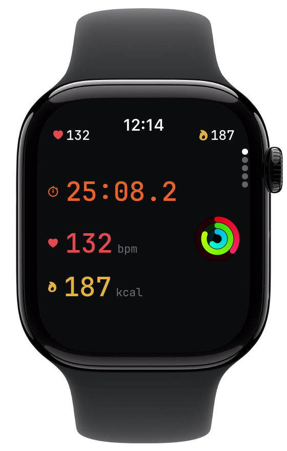 Live heart rate on Apple Watch