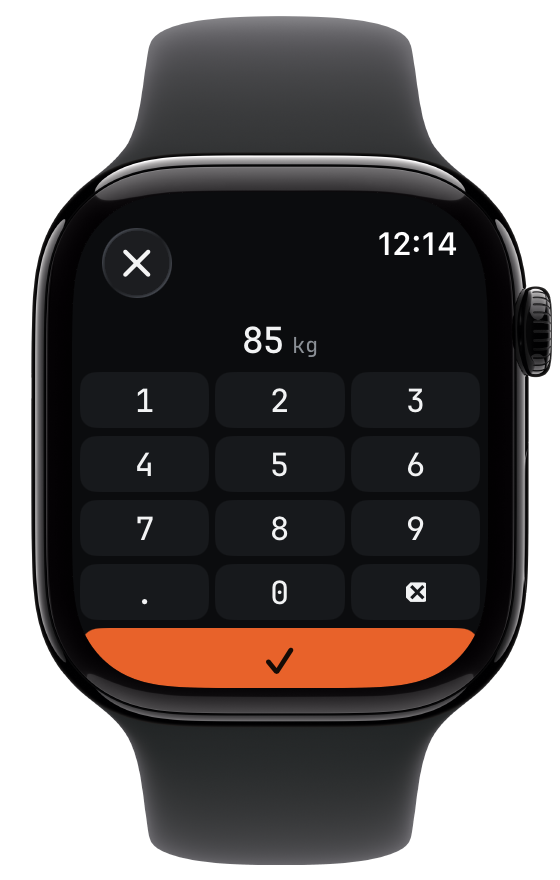 Two Plates on Apple Watch: the keypad